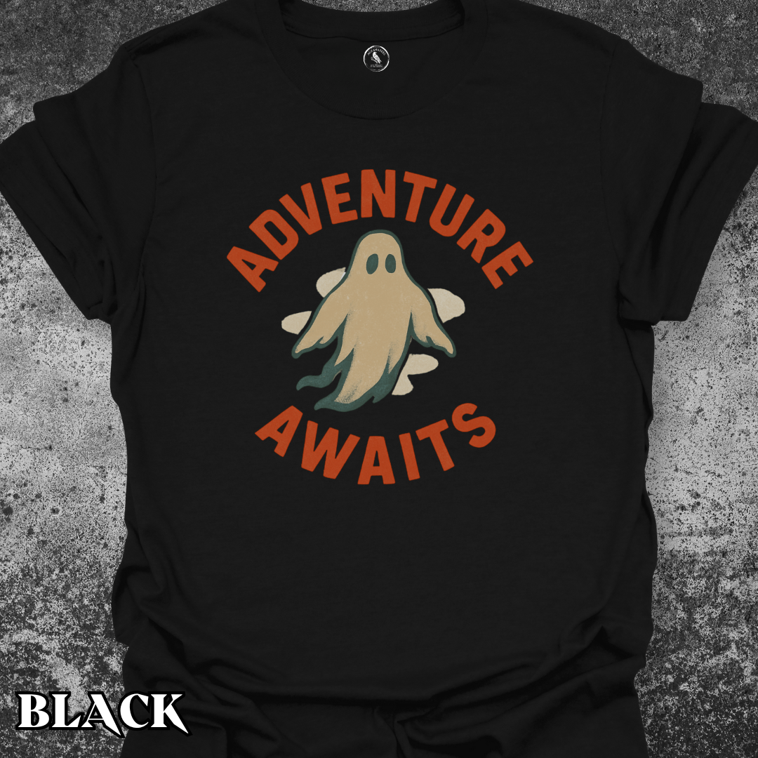 T-Shirt Adventure Awaits Ghost Tee