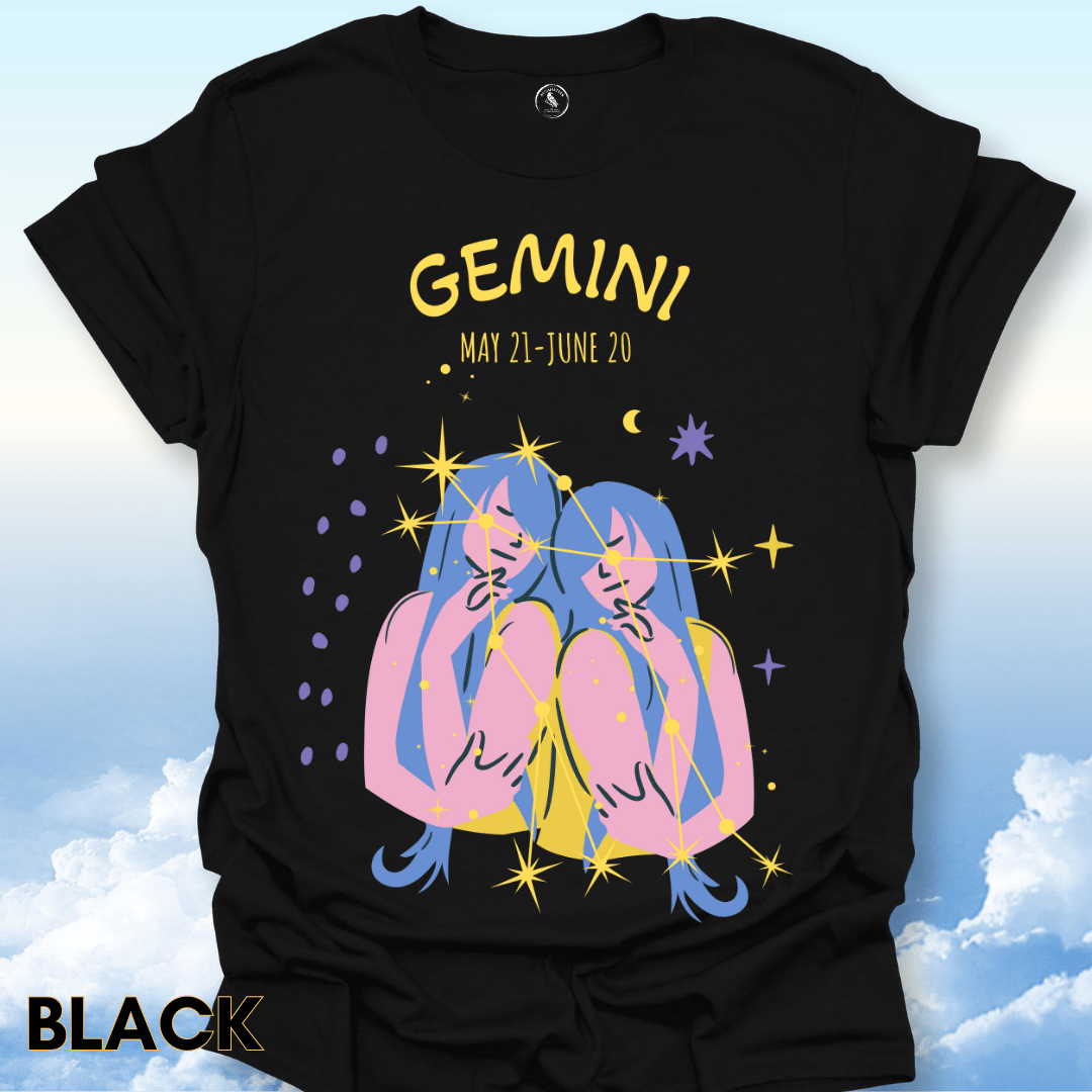 T-Shirt Black / S Gemini Zodiac Tee