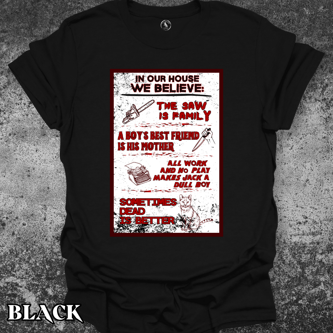 T-Shirt Black / S Horror House Rules Tee