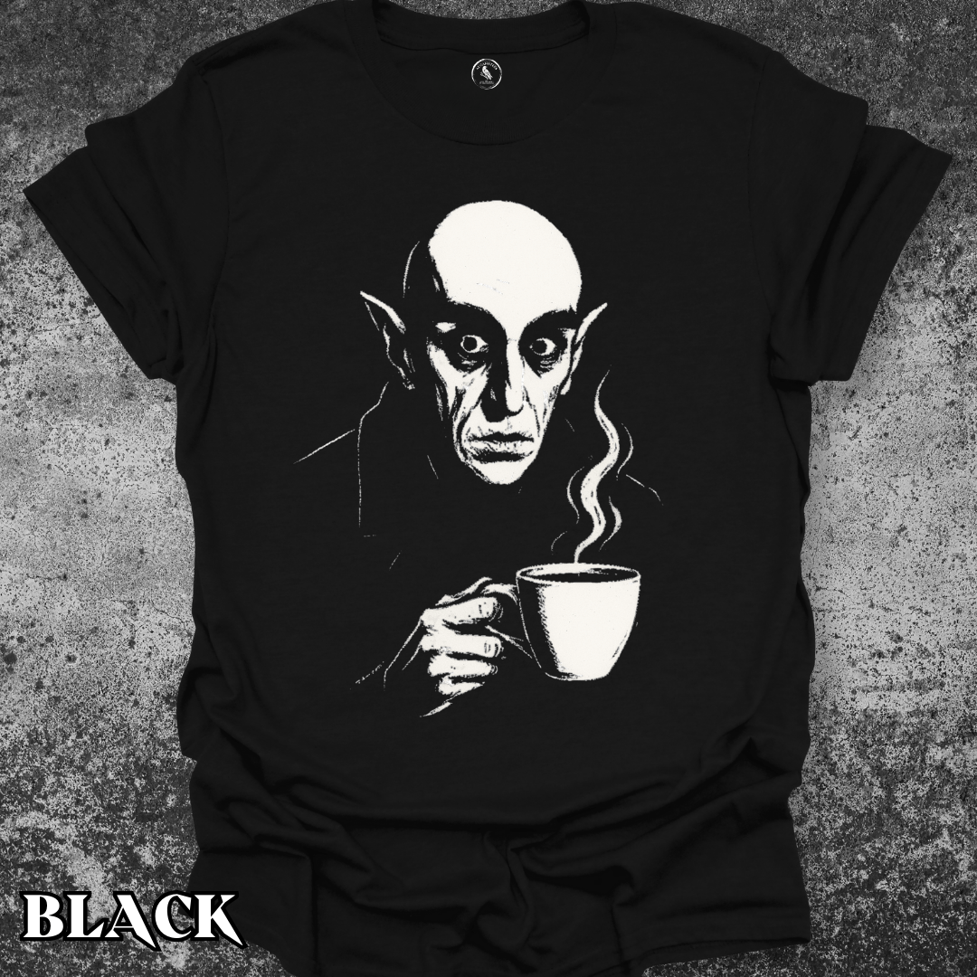 T-Shirt Black / S Nosferatu: Coffee Break Count Orlok Tee