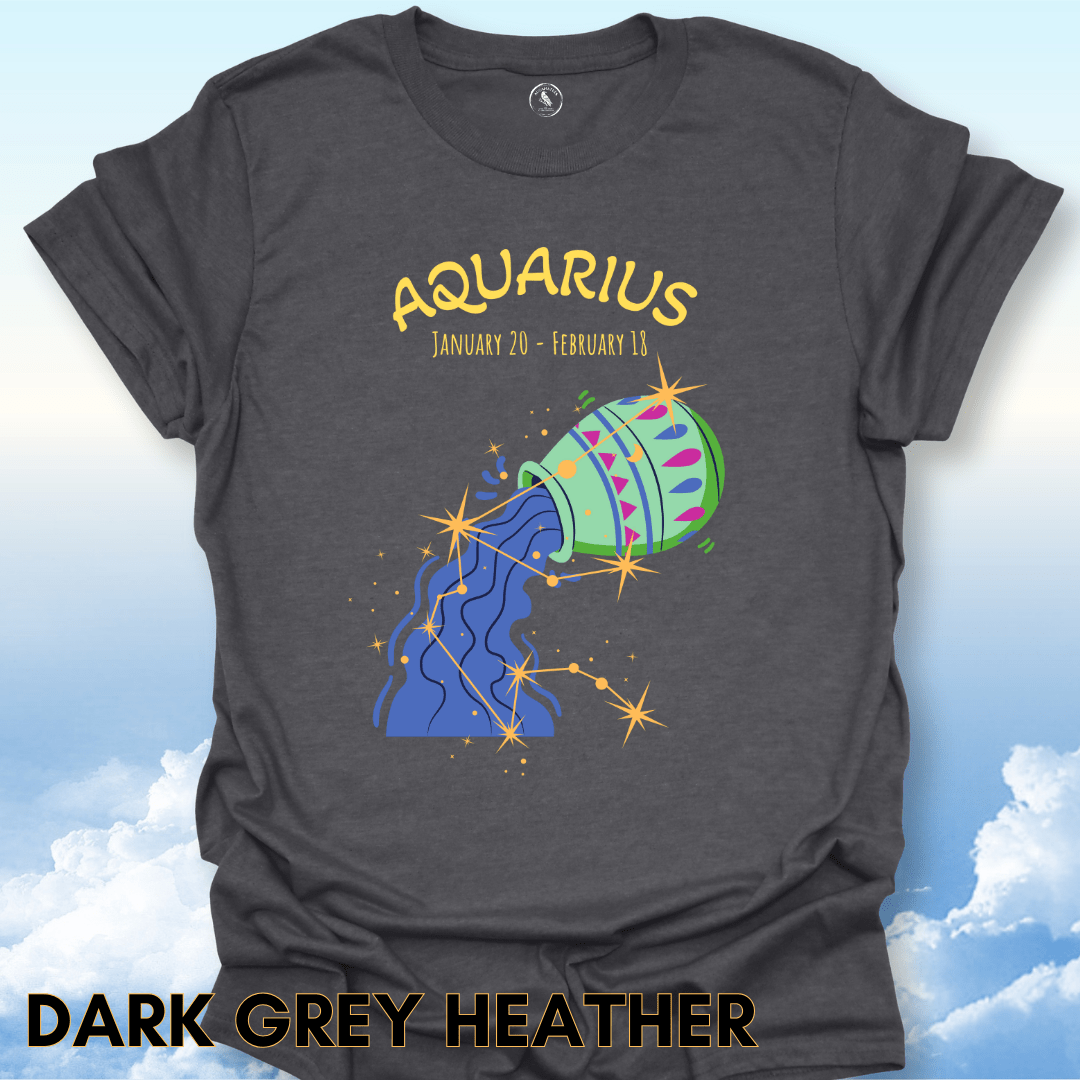 T-Shirt Dark Heather / S Aquarius Zodiac Tee