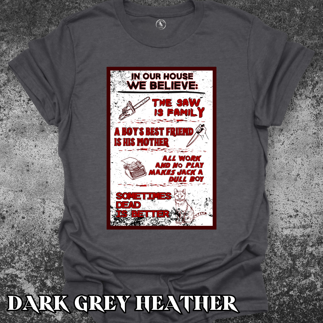 T-Shirt Dark Heather / S Horror House Rules Tee