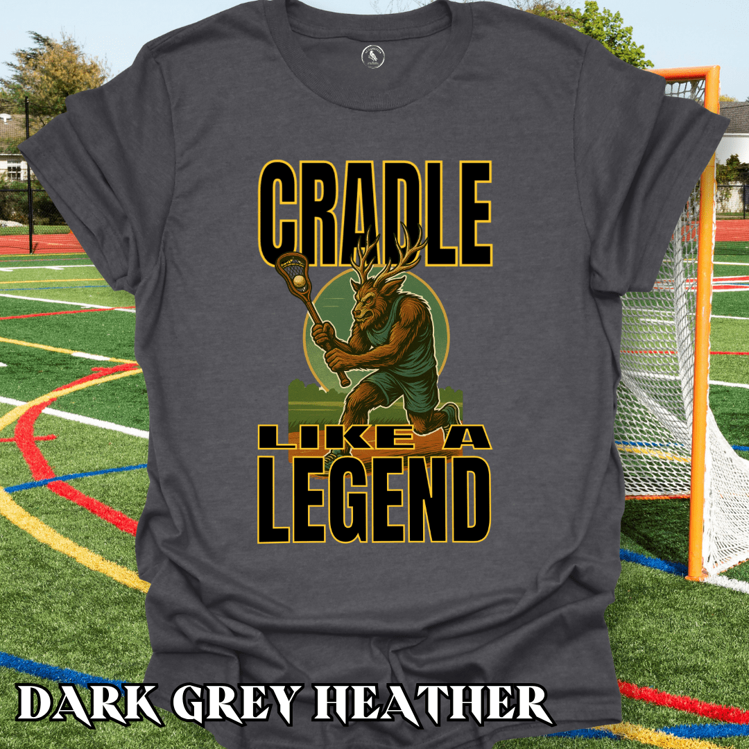 T-Shirt Dark Heather / S Wendigo Lacrosse Cradling Tee