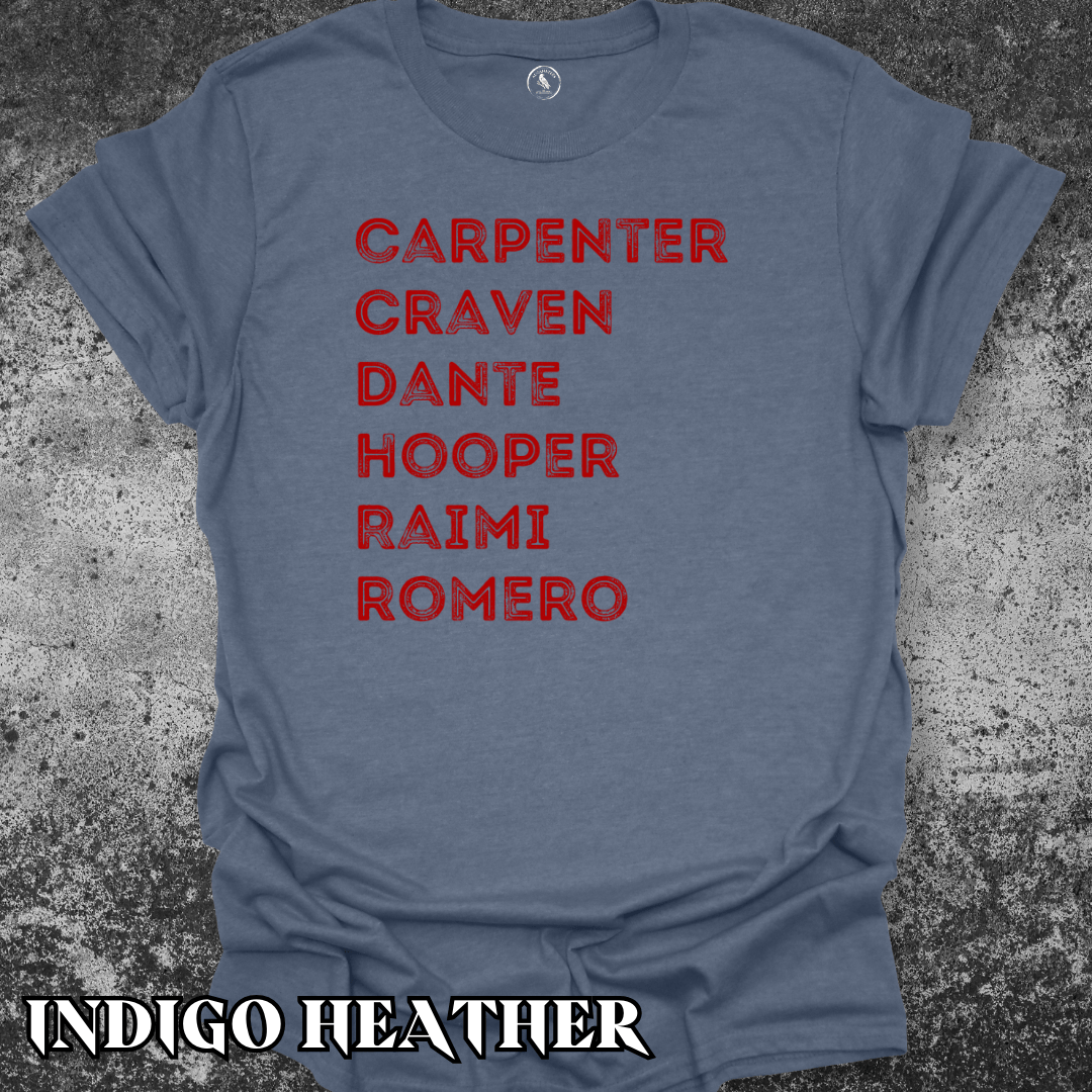 T-Shirt Indigo Heather / S Horror Film Directors Tee