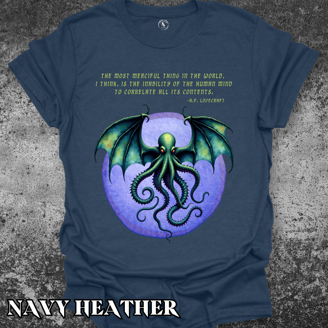 T-Shirt Navy Heather / S Cthulhu Lovecraft Quote Tee
