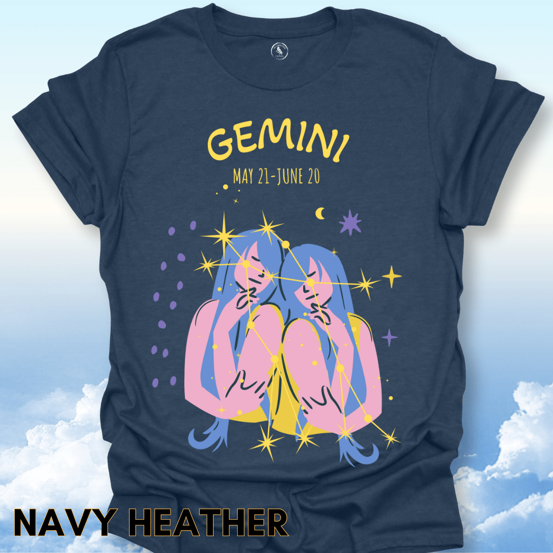 T-Shirt Navy Heather / S Gemini Zodiac Tee