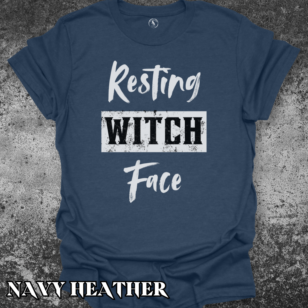 T-Shirt Navy Heather / S Resting Witch Face Tee