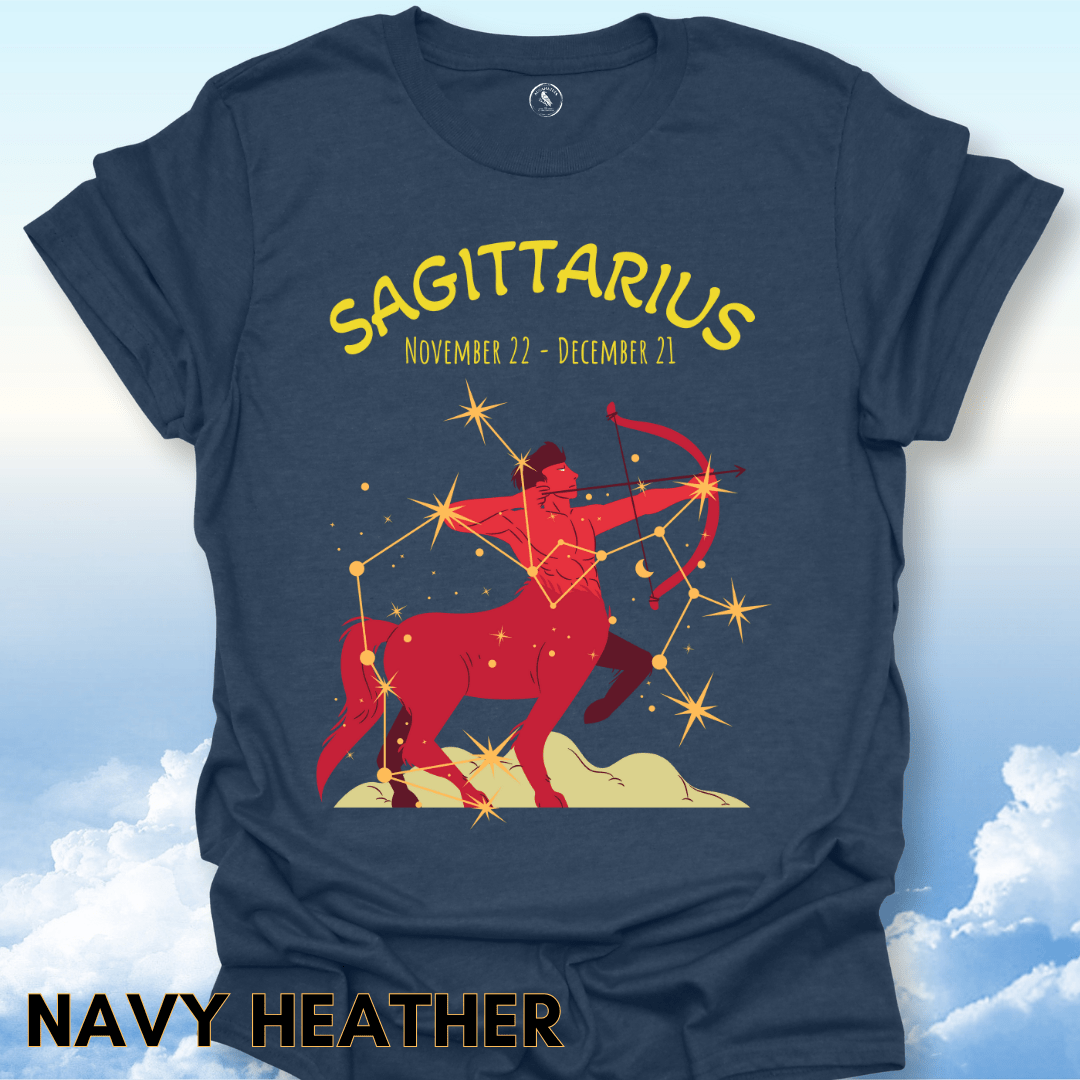 T-Shirt Navy Heather / S Sagittarius Zodiac Tee