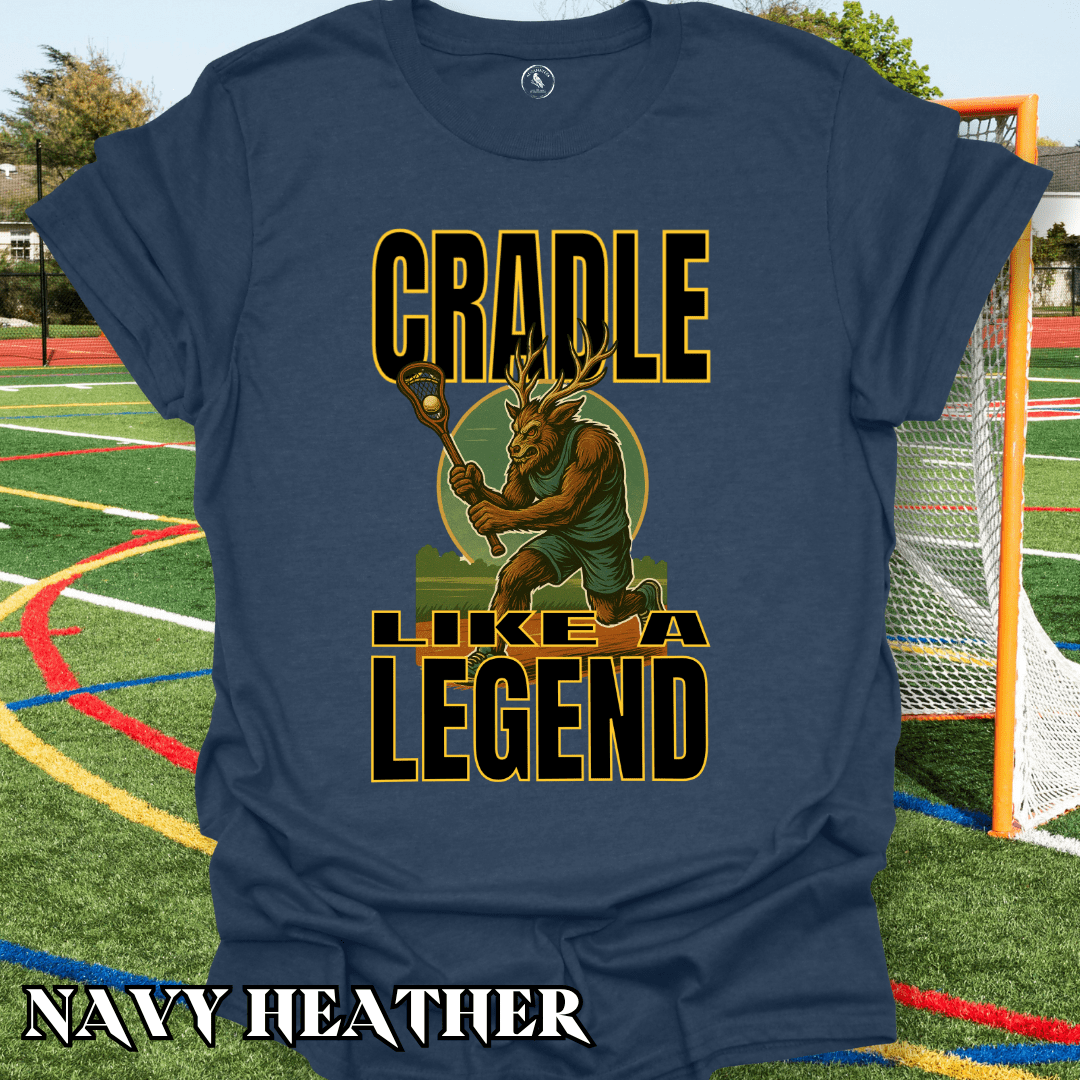 T-Shirt Navy Heather / S Wendigo Lacrosse Cradling Tee