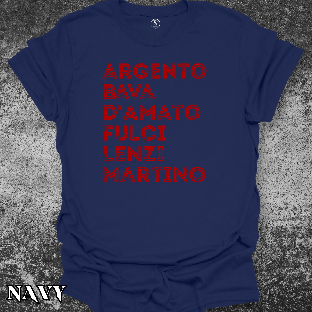 T-Shirt Navy / S Italian Horror and Giallo Directors Tee