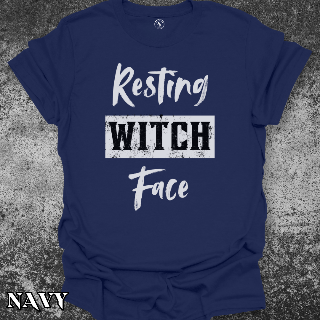T-Shirt Navy / S Resting Witch Face Tee