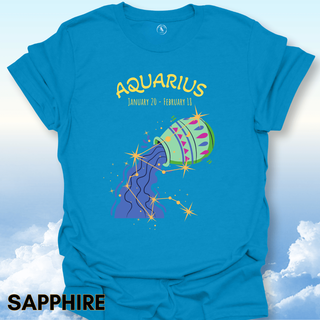 T-Shirt Sapphire / S Aquarius Zodiac Tee