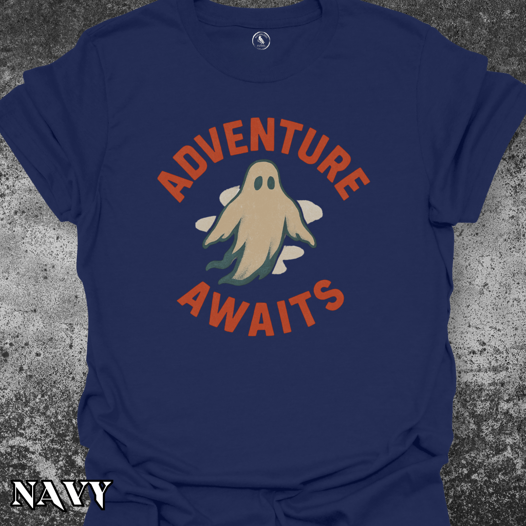 T-Shirt Adventure Awaits Ghost Tee