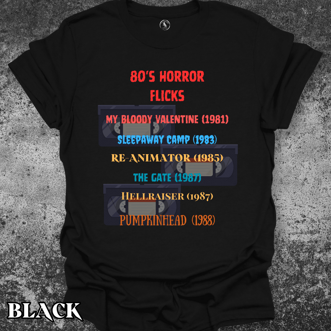 T-Shirt Black / S 80s Horror Flicks Tee