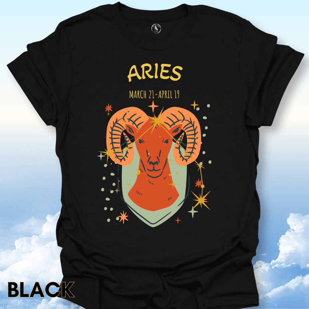 T-Shirt Black / S Aries Zodiac Tee