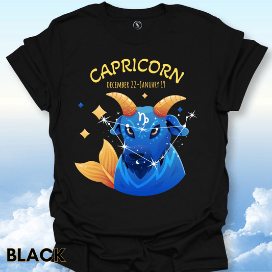 T-Shirt Black / S Capricorn Zodiac Tee