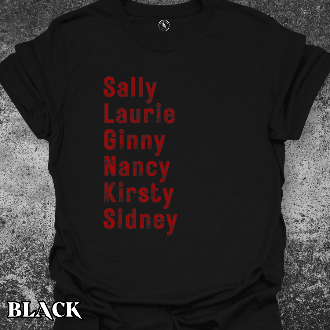 T-Shirt Black / S Final Girls First Names Tee