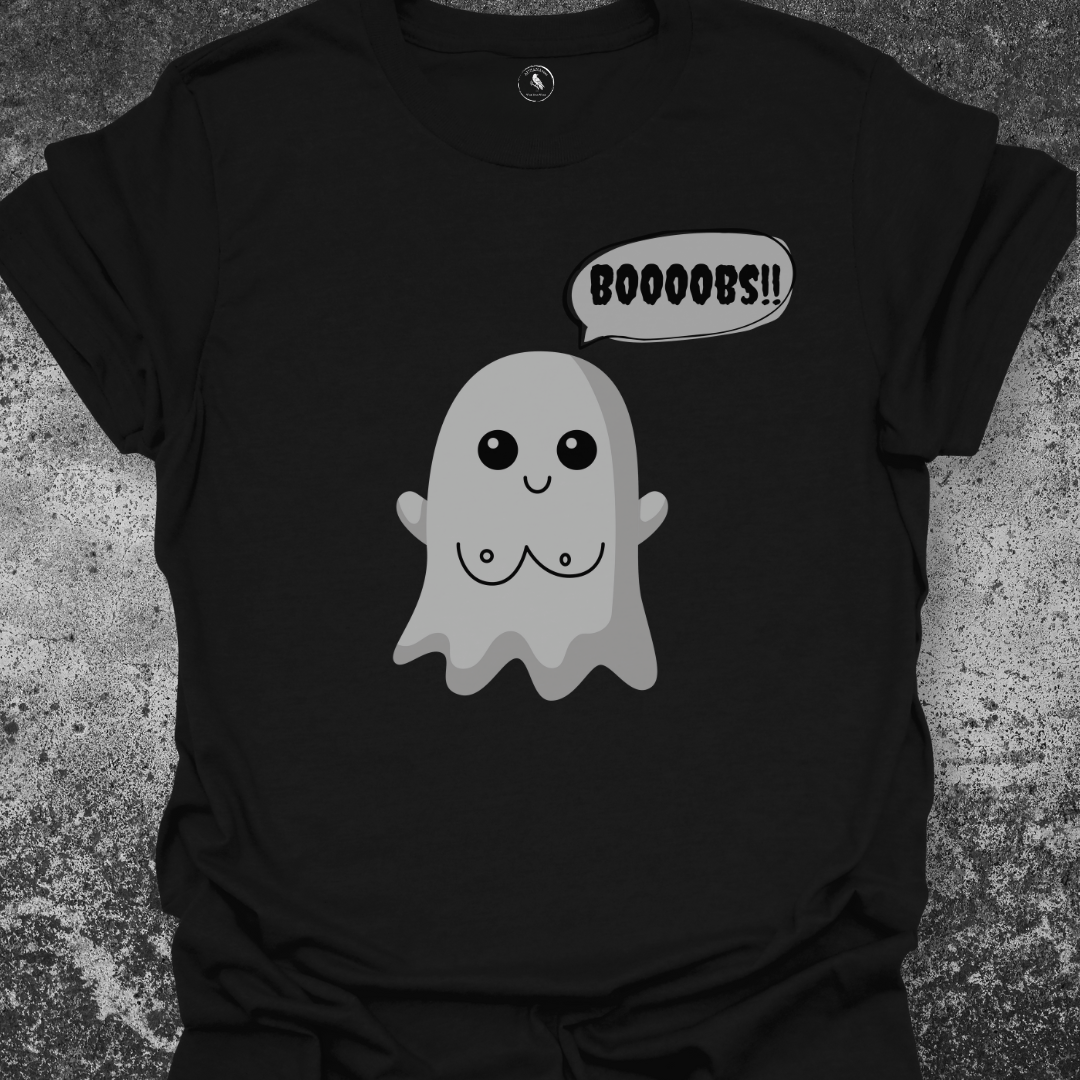 T-Shirt Black / S Funny Ghost “Booobs” Tee