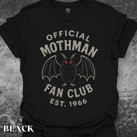 T-Shirt Black / S Funny Mothman Fan Club Cryptid T‑Shirt – Dark Humor Gift Tee