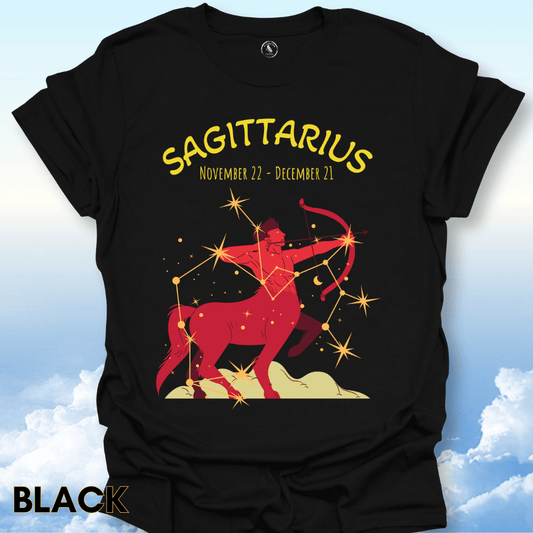 T-Shirt Black / S Sagittarius Zodiac Tee