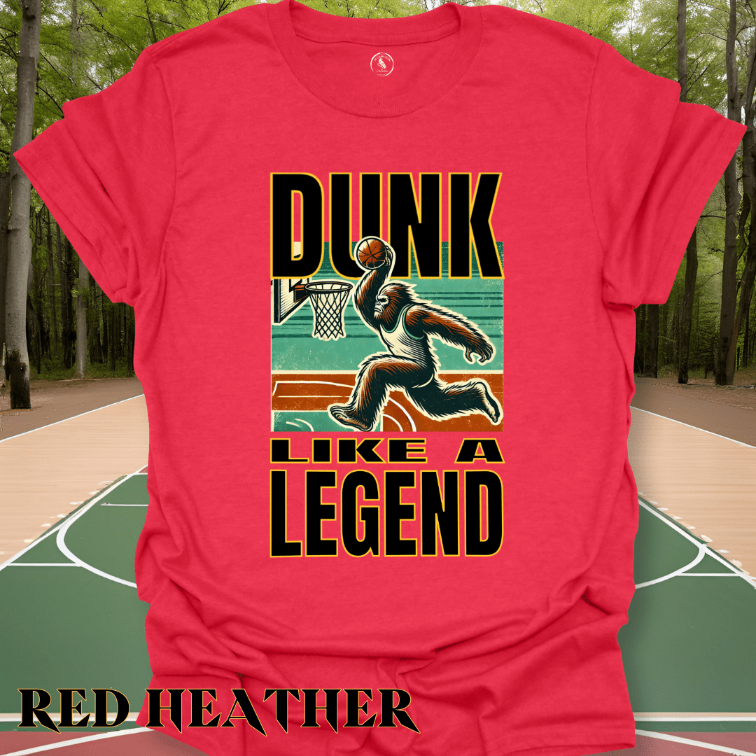 T-Shirt Heather Red / S Dunking Bigfoot Tee