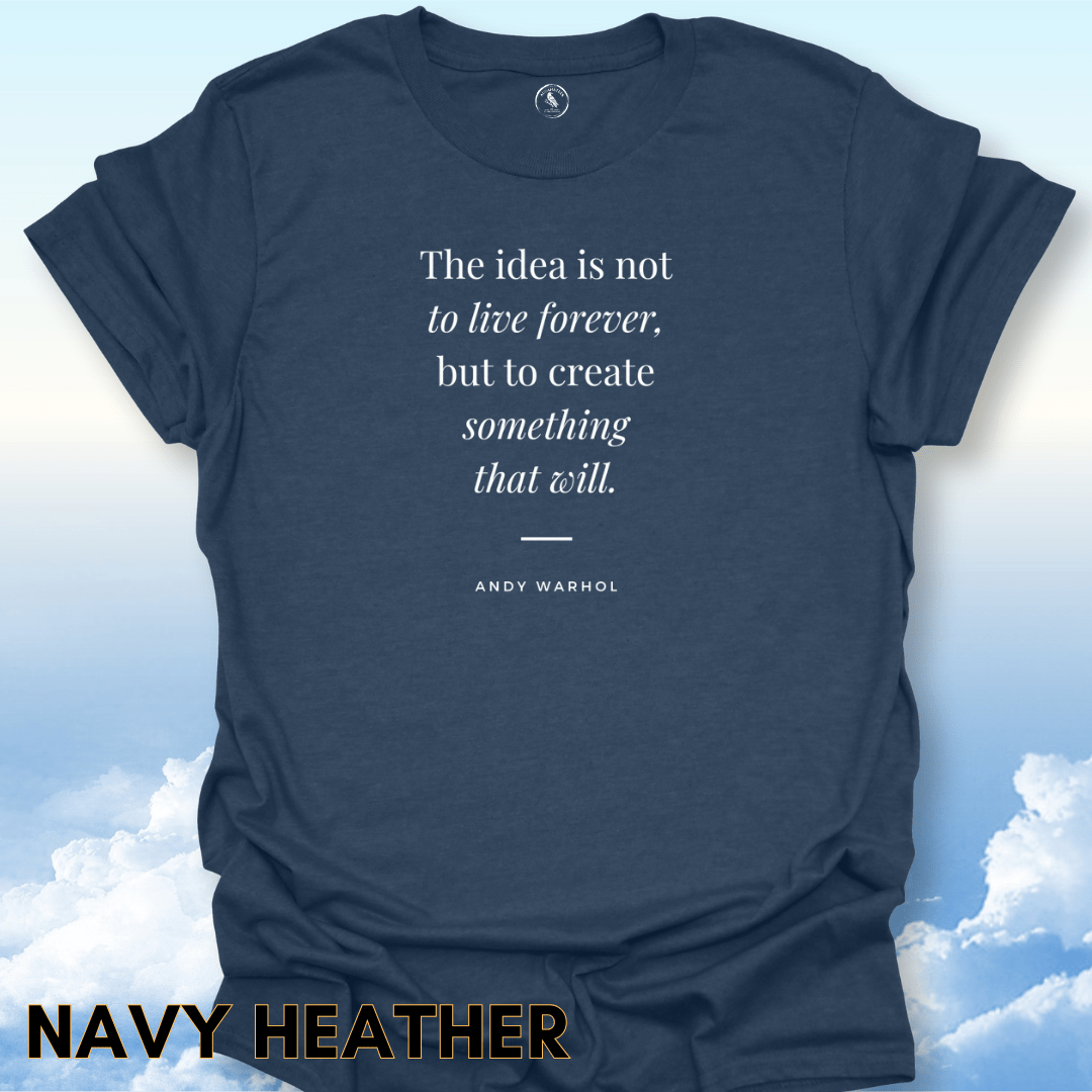T-Shirt Navy Heather / S Andy Warhol Quote Tee