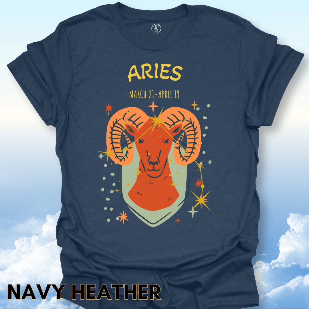 T-Shirt Navy Heather / S Aries Zodiac Tee