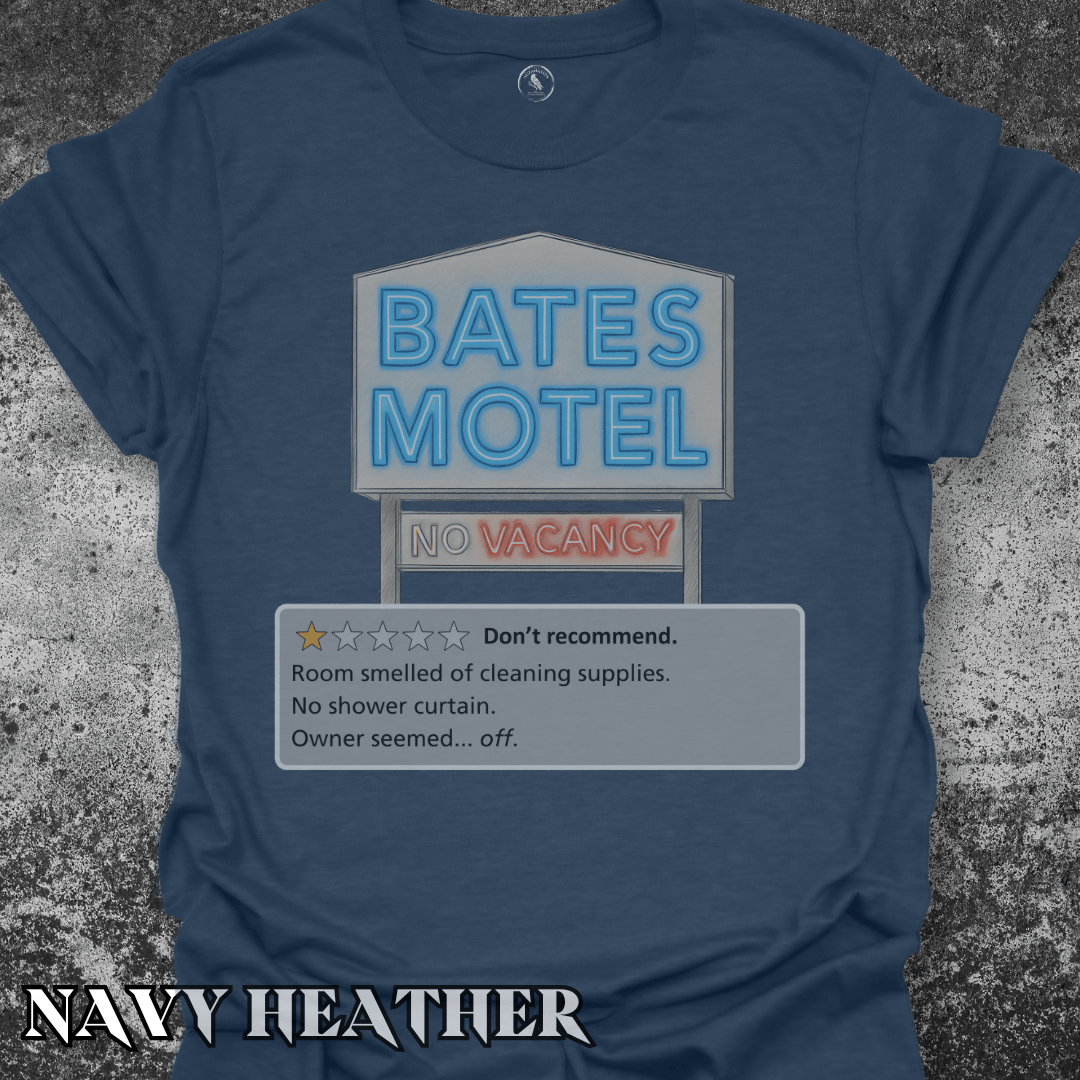 T-Shirt Navy Heather / S Bates Motel One-Star Review Tee