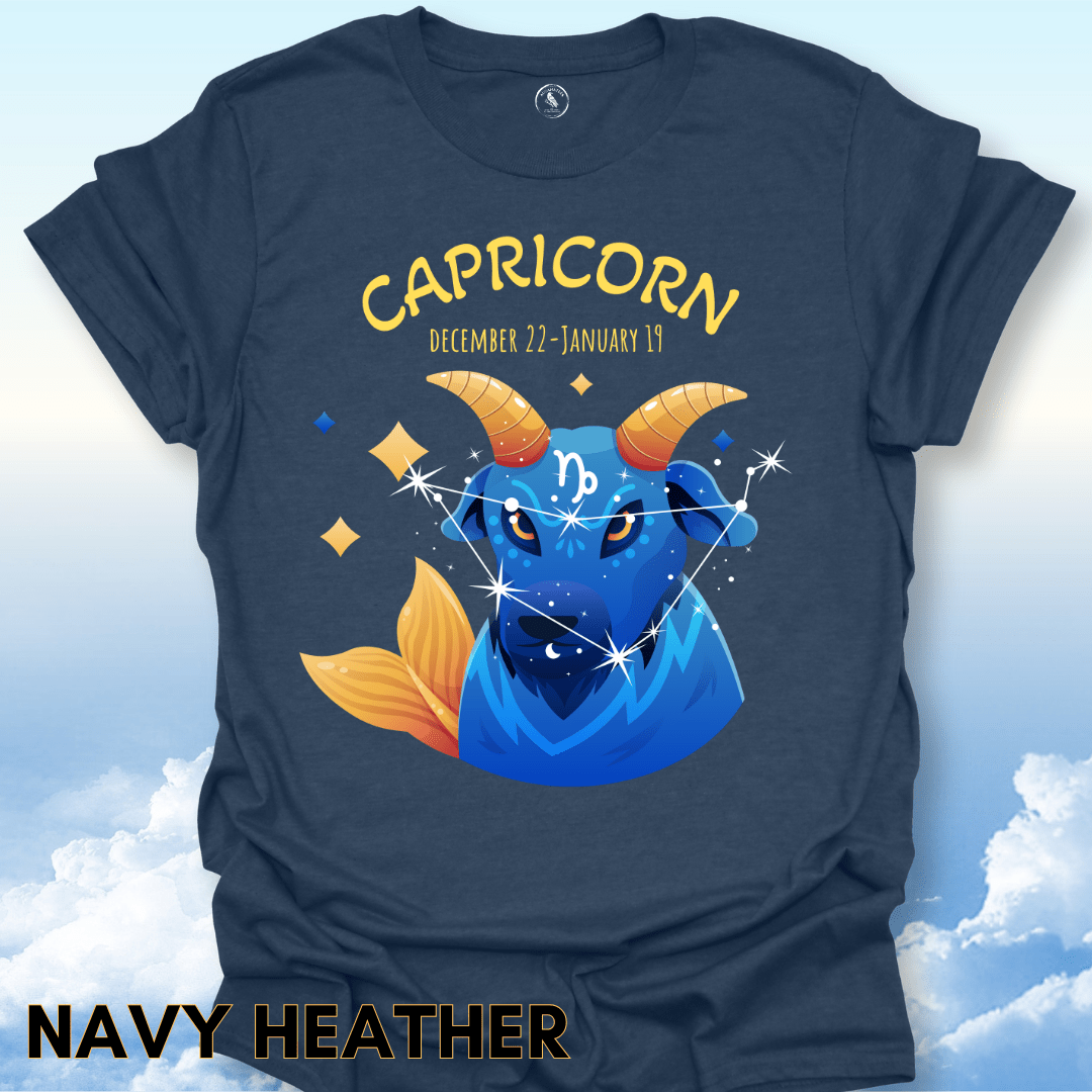 T-Shirt Navy Heather / S Capricorn Zodiac Tee