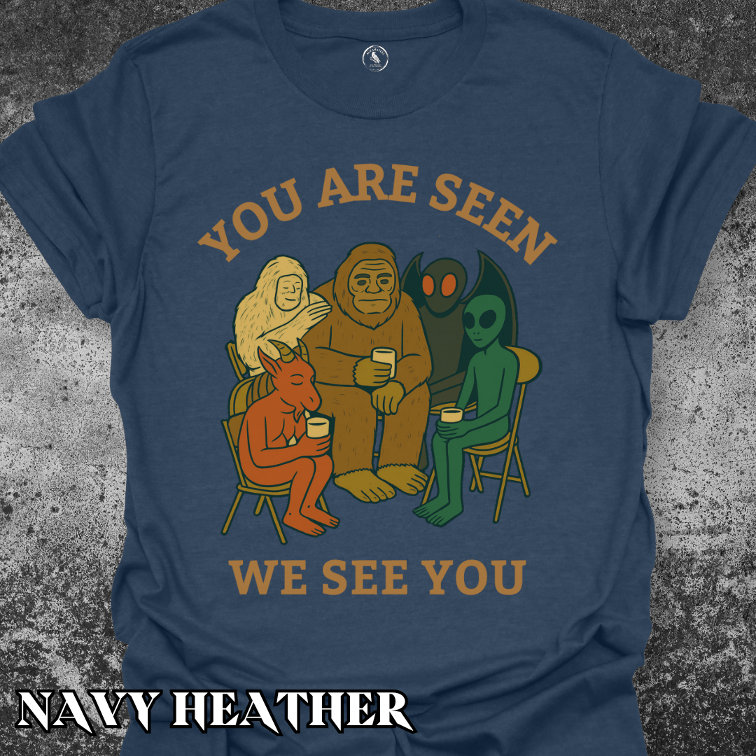 T-Shirt Navy Heather / S Cryptid Support Group Tee