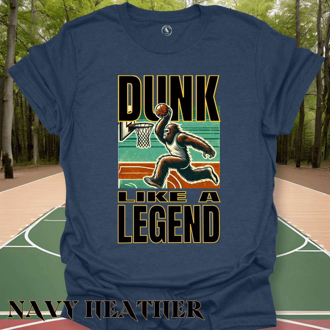 T-Shirt Navy Heather / S Dunking Bigfoot Tee