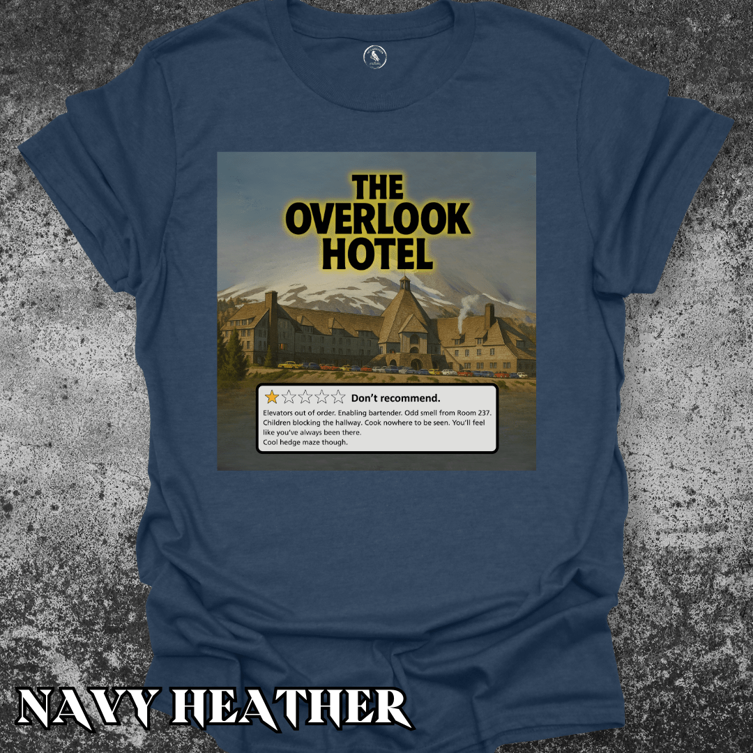 T-Shirt Navy Heather / S Overlook Hotel Review Tee