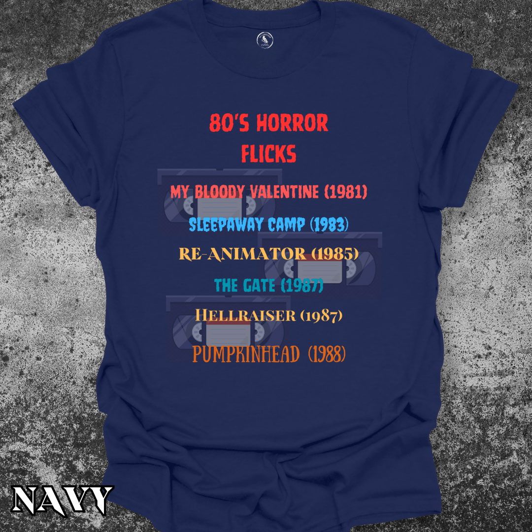 T-Shirt Navy / S 80s Horror Flicks Tee