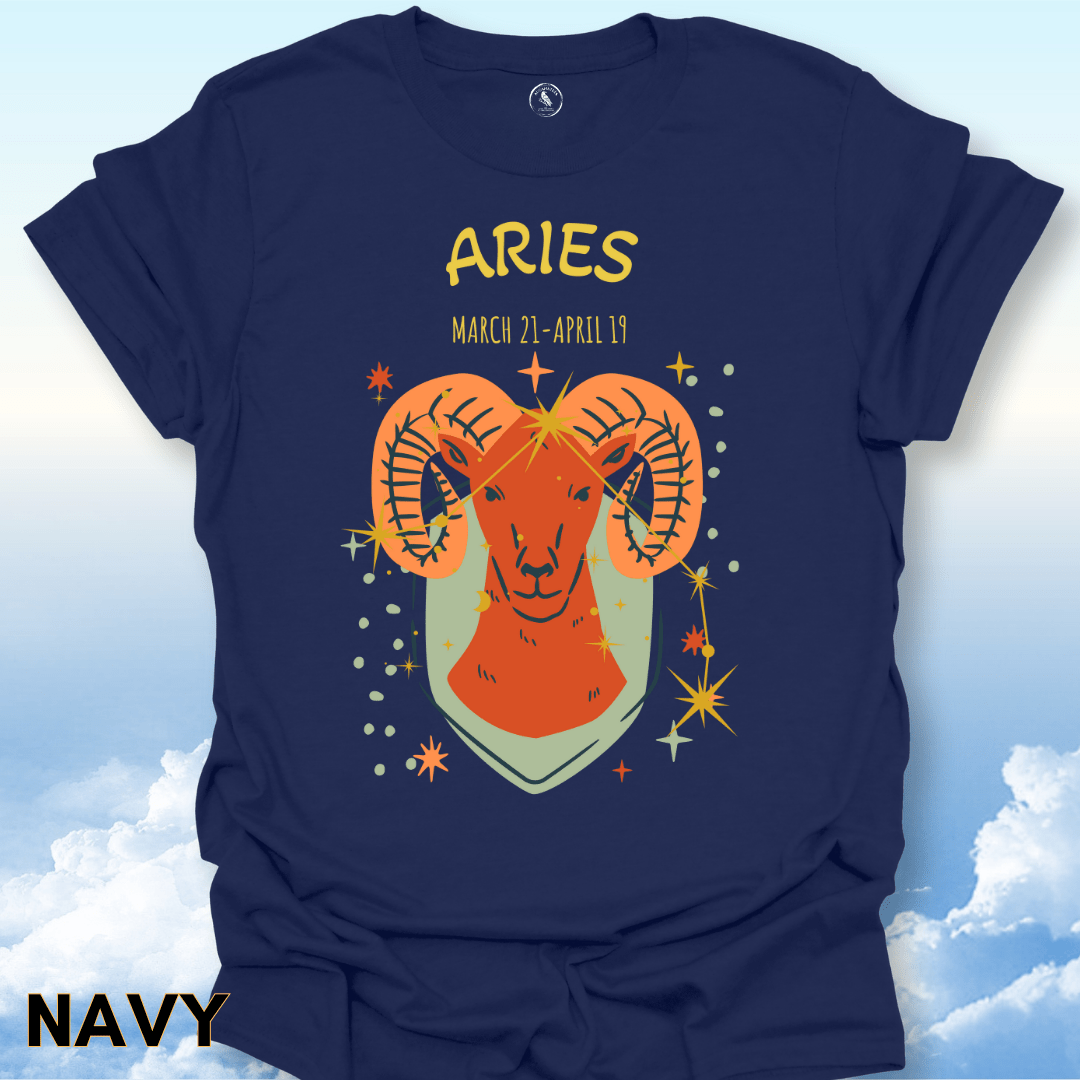 T-Shirt Navy / S Aries Zodiac Tee