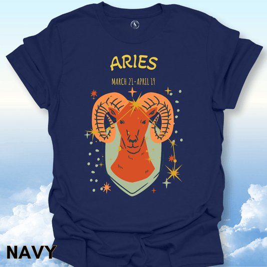 T-Shirt Navy / S Aries Zodiac Tee