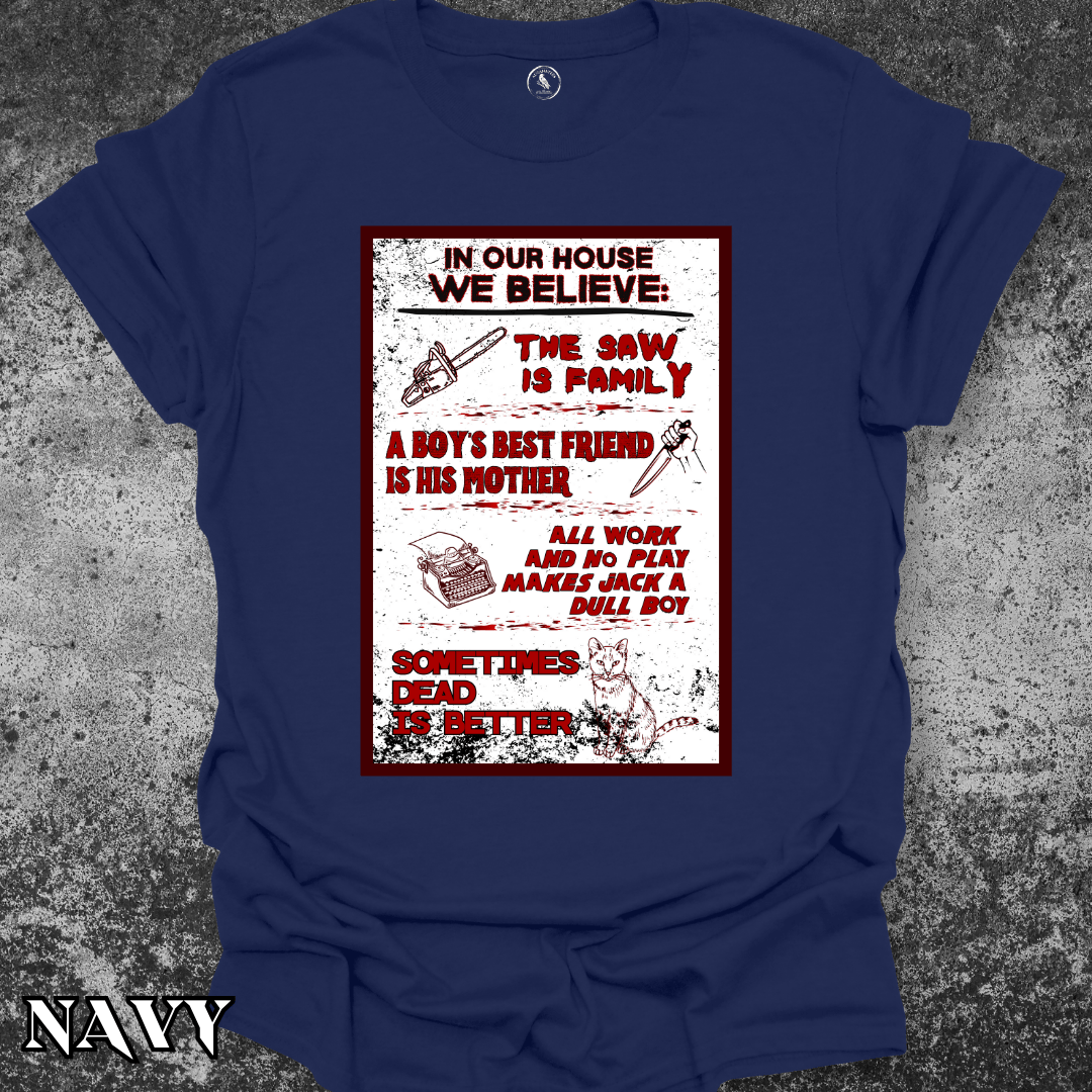T-Shirt Navy / S Horror House Rules Tee