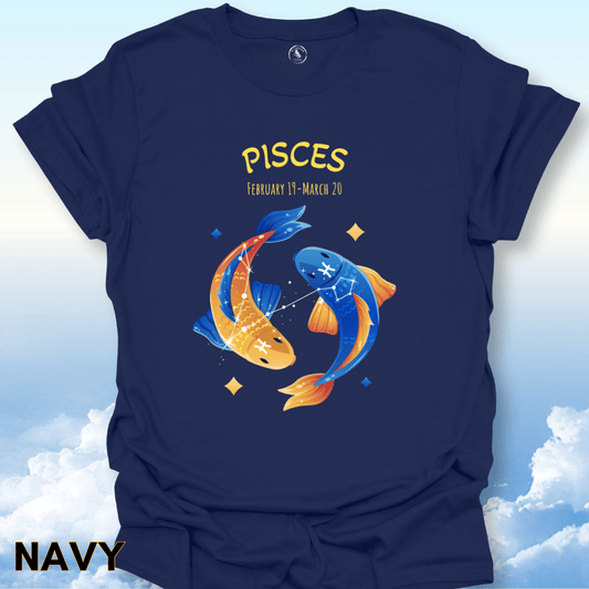 T-Shirt Navy / S Pisces Zodiac Tee