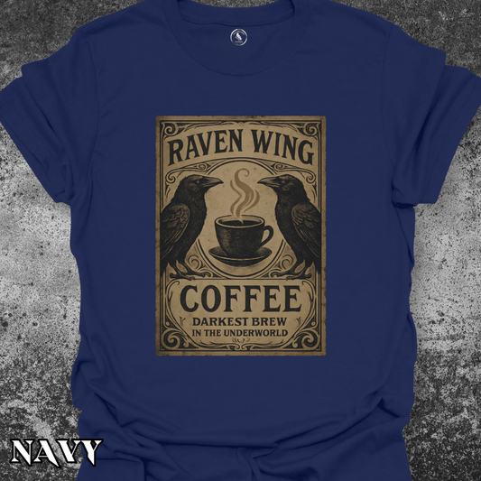 T-Shirt Navy / S Raven Wing Coffee v1 Tee