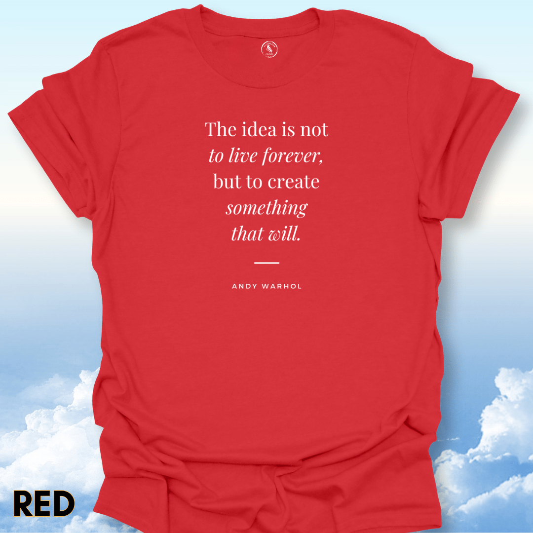 T-Shirt Red / S Andy Warhol Quote Tee