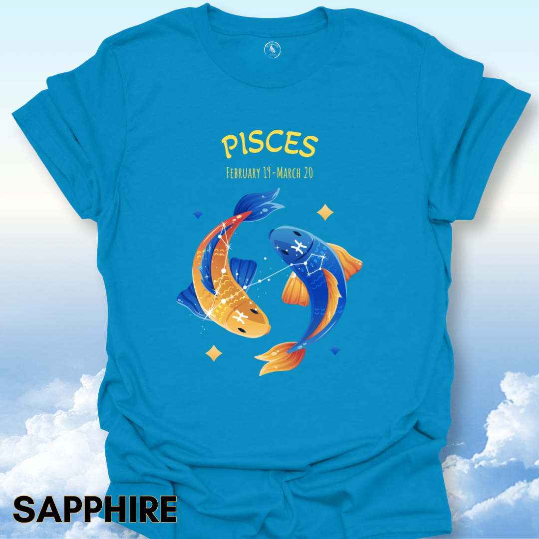 T-Shirt Sapphire / S Pisces Zodiac Tee